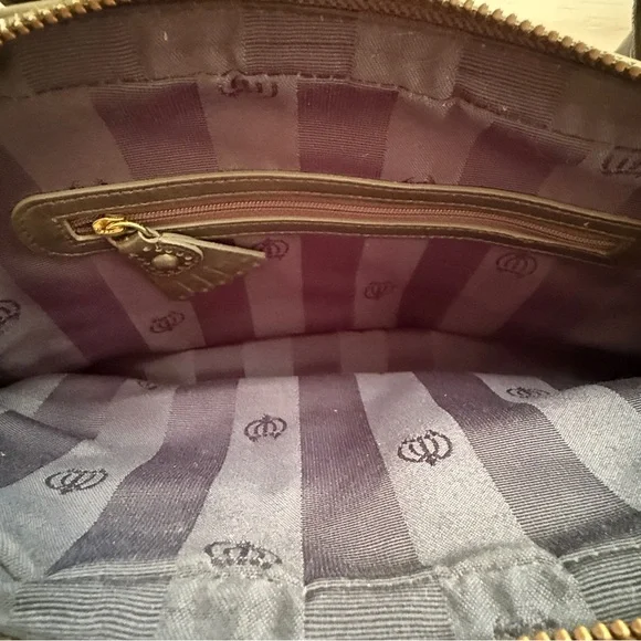 Juicy Couture | Modern Queen Baroque Leather Satchel, Dark Gray - Picture 6 of 17